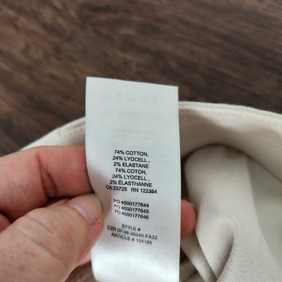 Wilfred Free Pull On Cream Straight Leg Pants 8 Minimalist Neutral Casual - Picture 5 of 8